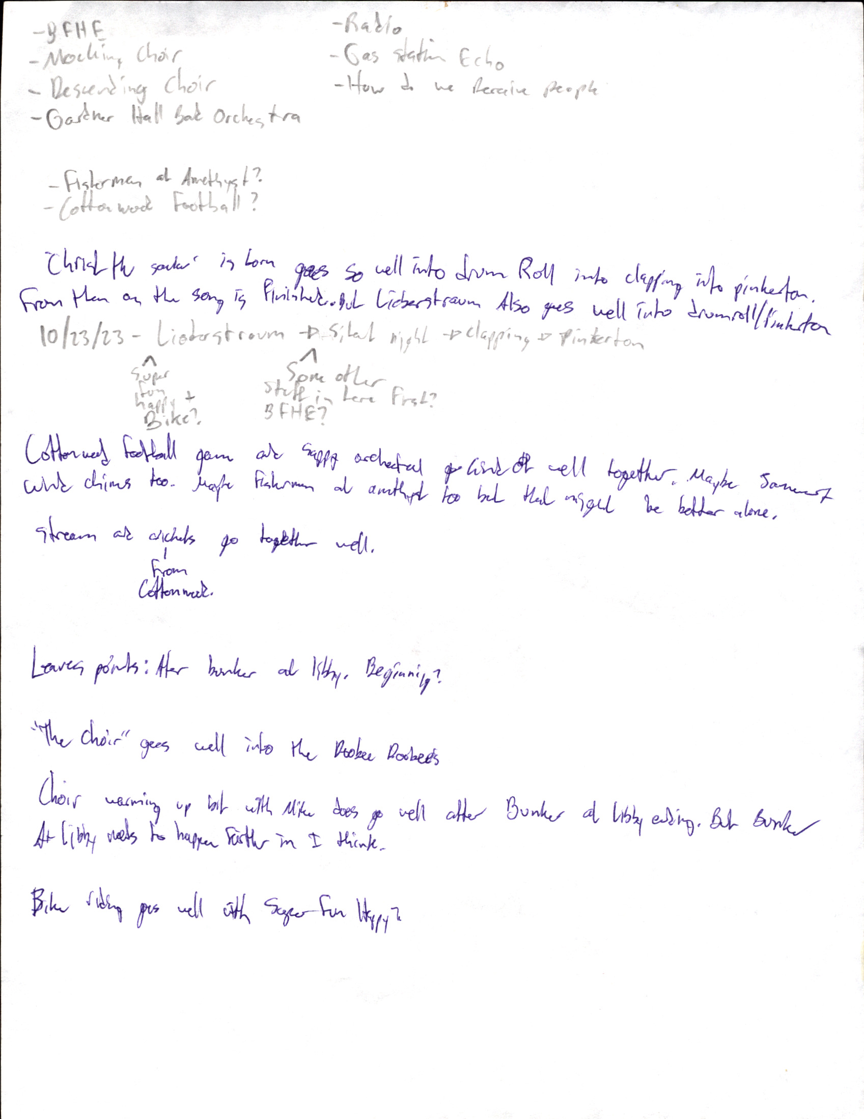 Nighttime at Gardner Hall Compositional Notes